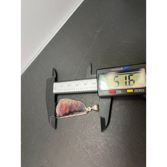 NEW Watermelon multi tourmaline sterling silver pendant 7.91 grams - Picture 7 of 11